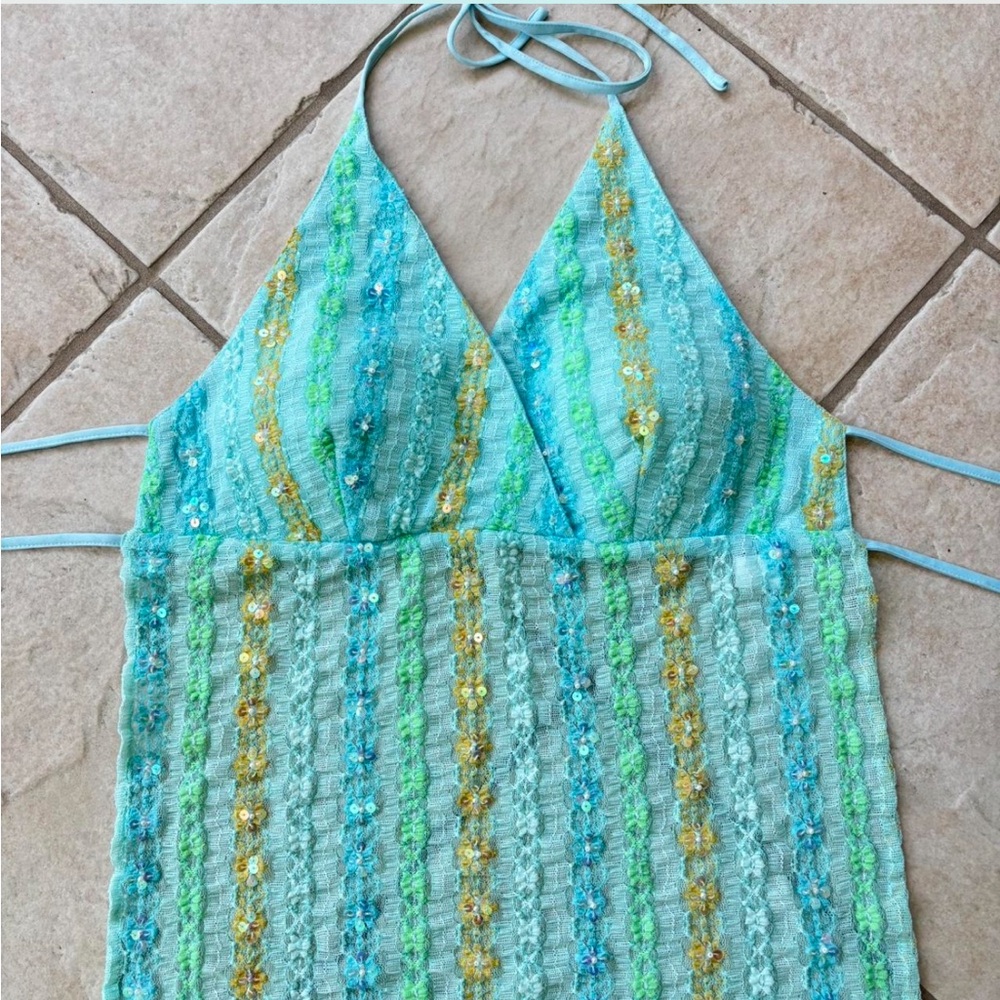 sequin backless y2k halter